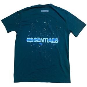 Essentials Inspired Fear Of God Paint Splatter t shirt M *Dimensions In Picture*
